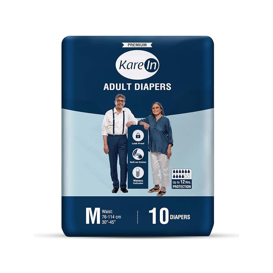 KARE IN PREMIUM ADULT DIAPER PANTS, MEDIUM 75 - 100 CM (30"- 40")