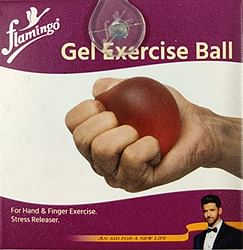 FLAMINGO GEL EXERCISE BALL - UNIVERSAL (RED)