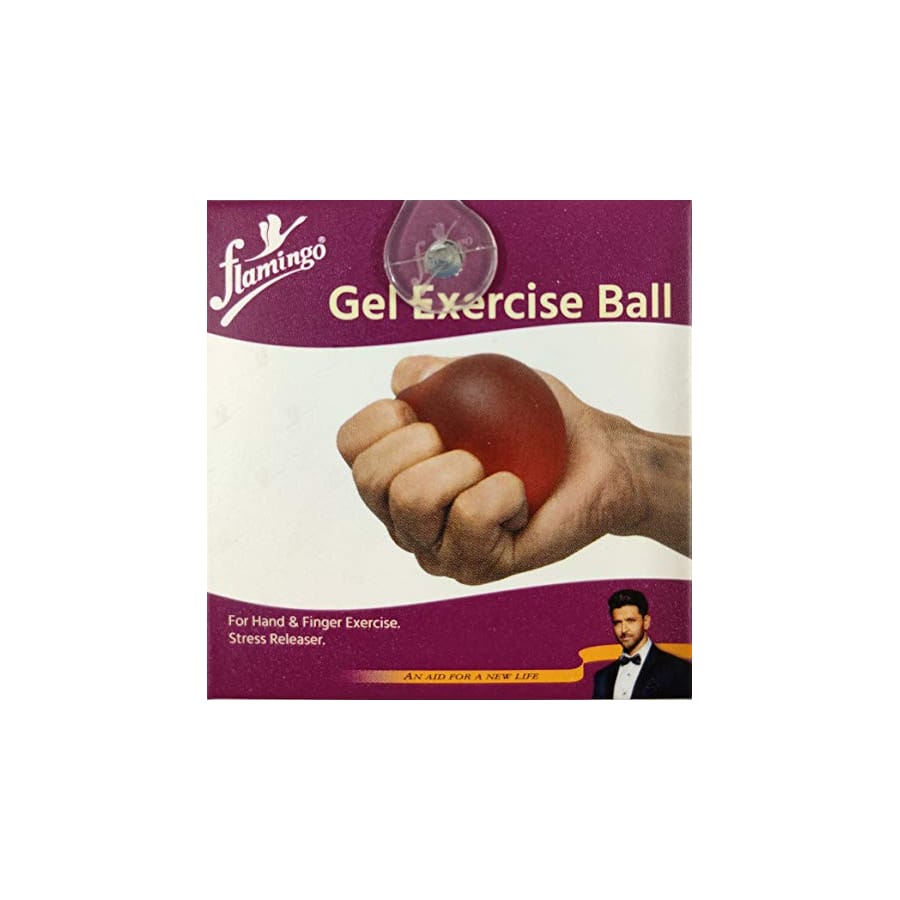 FLAMINGO GEL EXERCISE BALL - UNIVERSAL (RED)