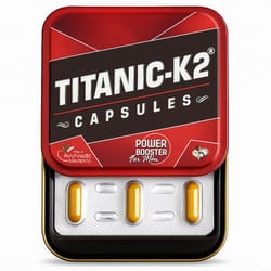 Titanic-K2 Ayurvedic Power Capsules for Men, Energy and Stamina Support, Natural Supplement, 6 Capsules