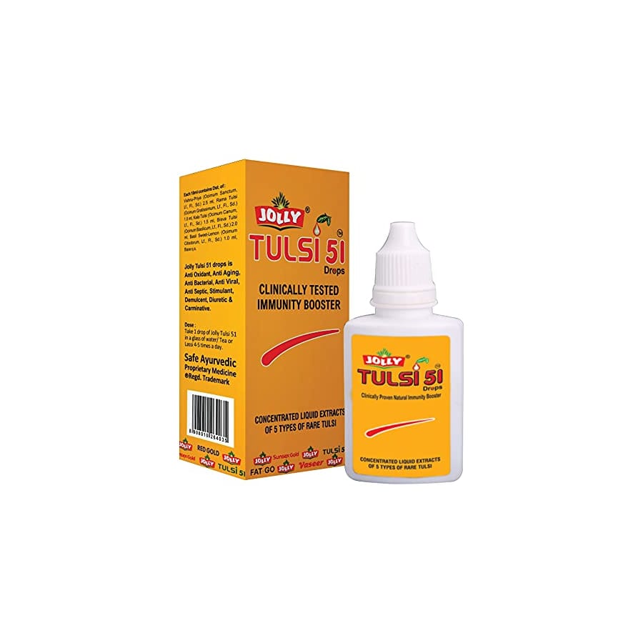 JOLLY PHARMA TULSI 51 DROPS NATURAL IMMUNITY BOOSTER (30 ML)