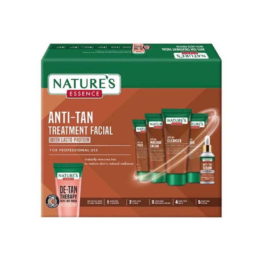 NATURE'S ESSENCE ANTI TAN TREATMENT FACIAL KIT WITH LACTO PROTIEN 200GM + 80ML