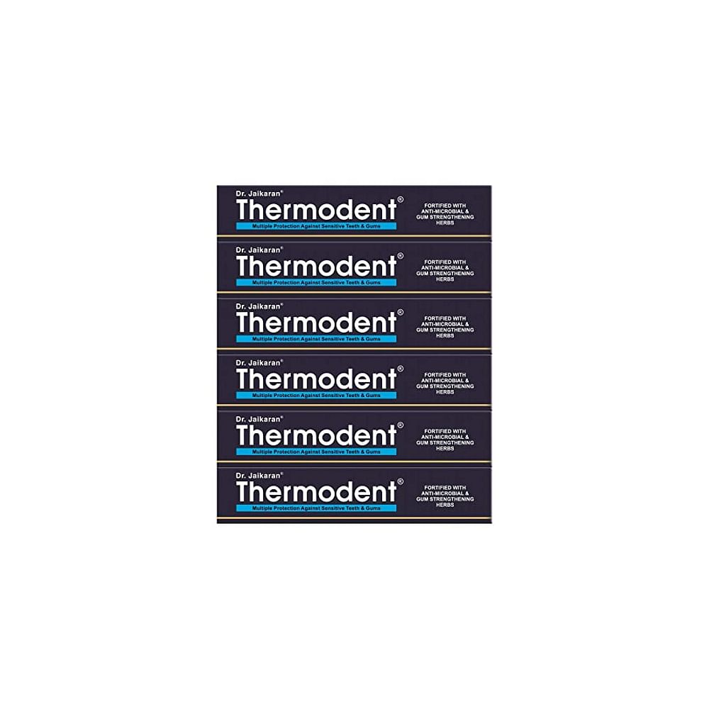 DR. JAIKARAN THERMODENT SENSITIVE CARE HERBAL TOOTHPASTE WITH NO ARTIFICIAL FLAVOUR, NO PARABENS- 100G (PACK OF 6)