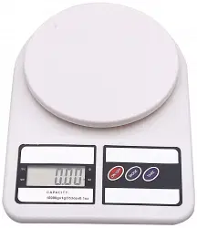 ELECTRONIC KITCHEN DIGITAL WEIGHING SCALE WHITE 10 KG