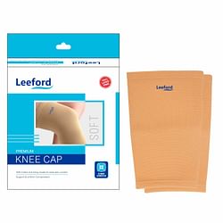 LEEFORD KNEE CAP WITH COTTON KNIT LINING INSIDE | EXTRA SKIN COMFORT | 4-WAY STRETCH | 100% LATEX FREE |PAIN RELIEVER |INJURY RECOVERY FOR MEN AND WOMEN, PACK OF 1 (XTRA LARGE)