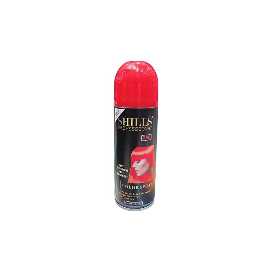 SHILLS PROFESSIONAL TEMPORARY HAIR COLOR SPRAY , RED COLOR: RED