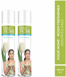 POUR HOME FRENCH FUSION ROOM AIR FRESHENER SPRAY - 270ML EACH (PACK OF 2) | LONG-LASTING FRAGRANCE -