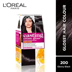 L'Oreal Paris Casting Creme Gloss Ammonia Free Hair Colour, Ebony Black (200) (87.5 g + 72 ml)