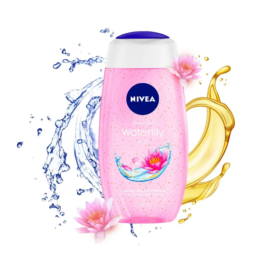 NIVEA BODY WASH, WATERLILY & OIL SHOWER GEL