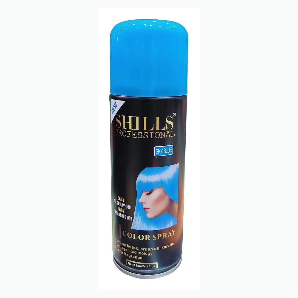 SHILLS PROFESSIONAL TEMPORARY HAIR COLOR SPRAY SKY BLUE