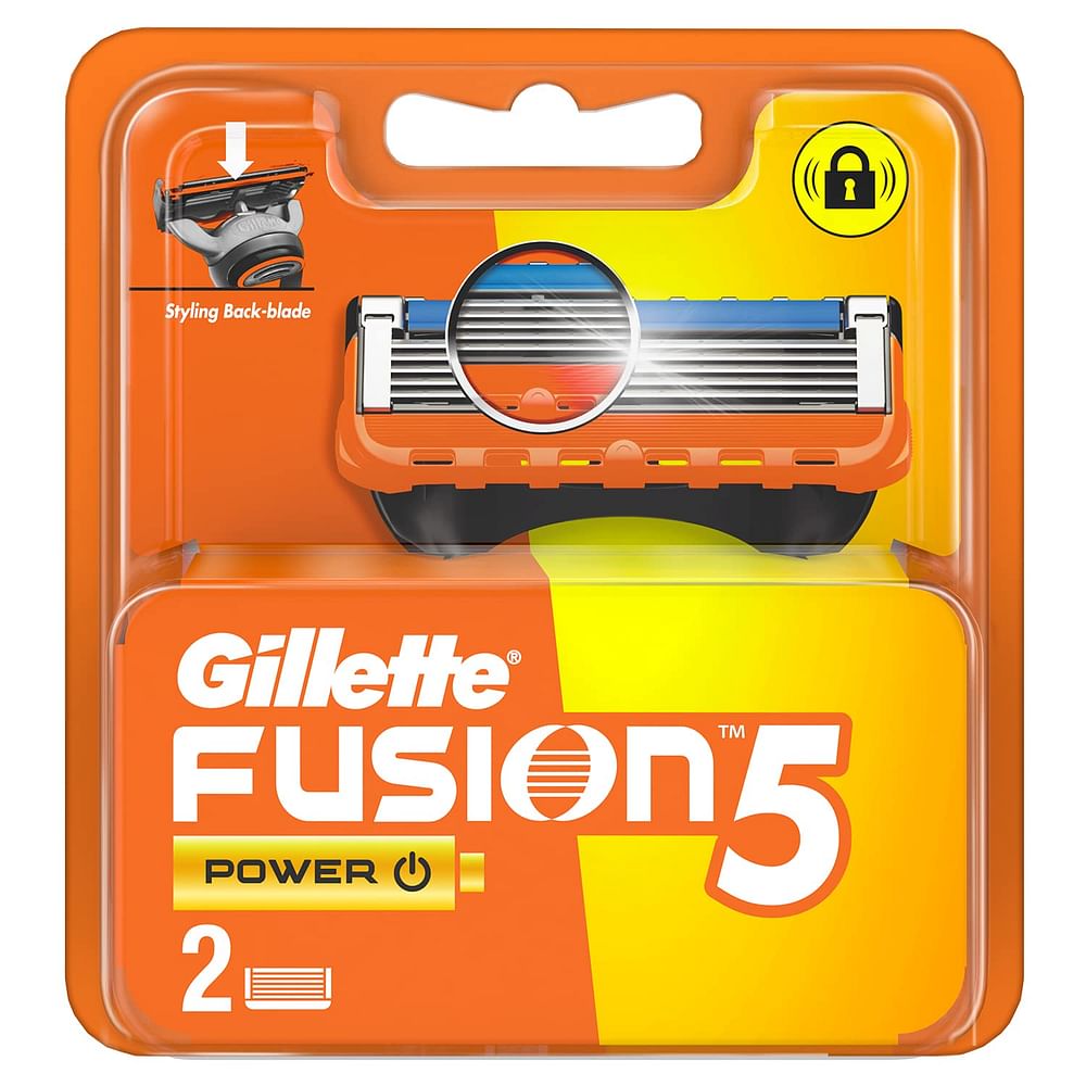 GILLETTE FUSION SHAVING CARTRIDGE 5 BLADES 2 PCS