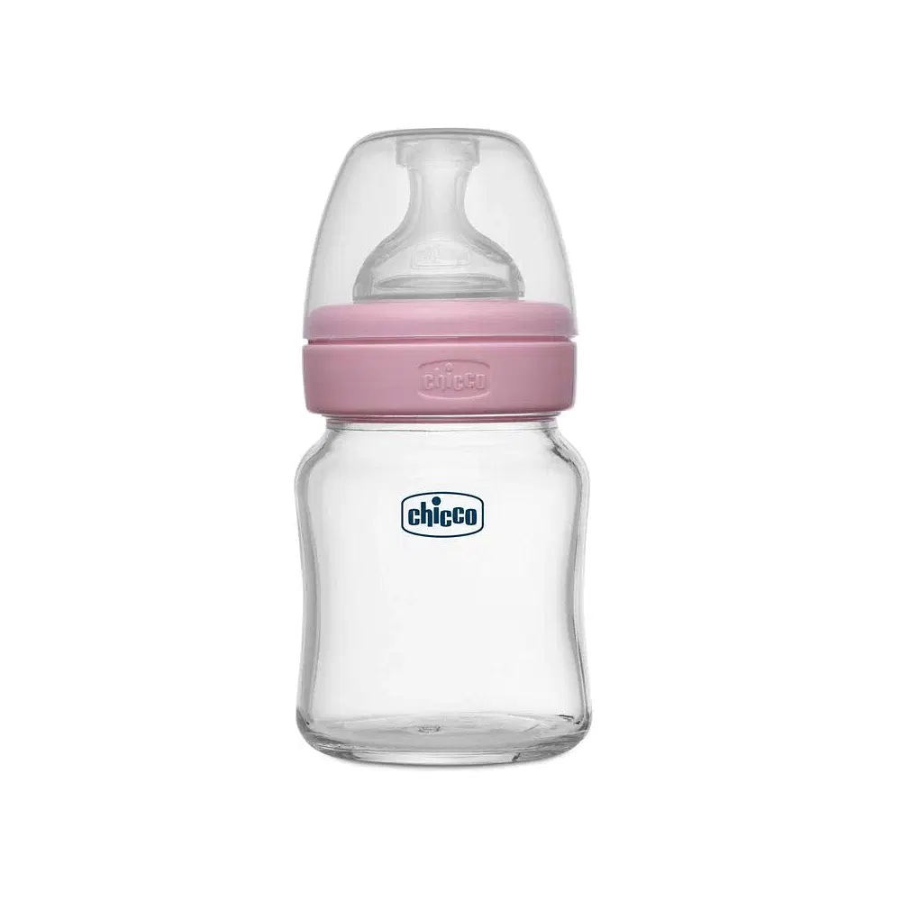 CHICCO WELL-BEING GLASS FEEDING BOTTLE (120ML, SLOW FLOW) NEUTRAL