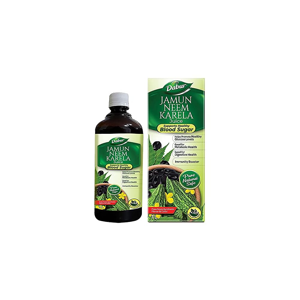 DABUR JAMUN NEEM KARELA JUICE: 100% AYURVEDIC HEALTH JUICE FOR IMMUNITY BOOSTING-1L