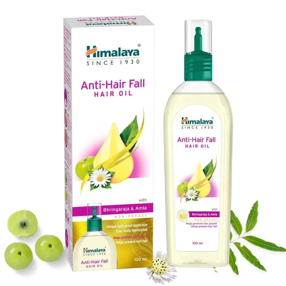HIMALAYA ANTI-HAIR FALL HAIR OIL | NON STICKY HAIR OIL | PROMOTES HAIR GROWTH | PREVENTS HAIR FALL | MADE WITH BHRINGRAJA & AMLA | FOR WOMEN & MEN | 100ML