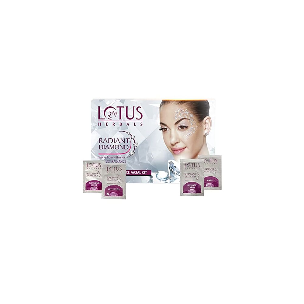 LOTUS HERBALS RADIANT DIAMOND CELLULAR RADIANCE FACIAL KIT 37 G