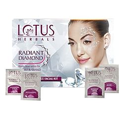 LOTUS HERBALS RADIANT DIAMOND CELLULAR RADIANCE FACIAL KIT 37 G