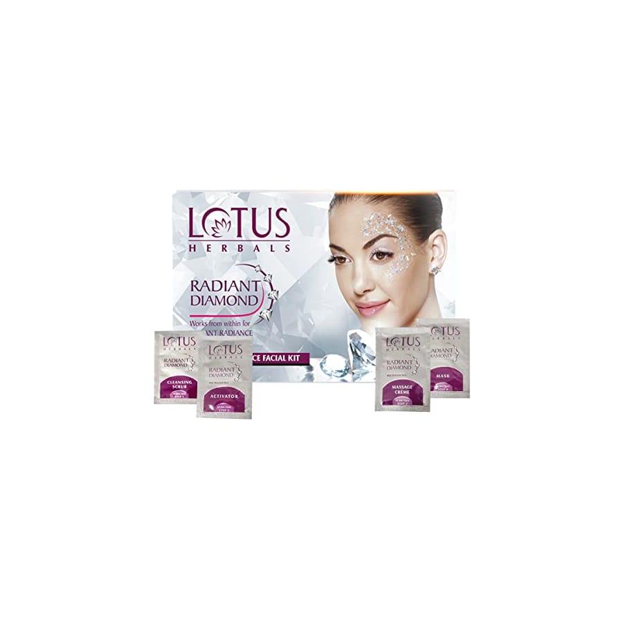 LOTUS HERBALS RADIANT DIAMOND CELLULAR RADIANCE FACIAL KIT 37 G
