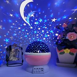 STAR MASTER ROTATING 360 DEGREE MOON NIGHT LIGHT LAMP PROJECTOR WITH COLORS AND USB CABLE, LAMP FOR KIDS ROOM NIGHT BULB