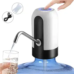 AUTOMATIC WIRELESS WATER CAN DISPENSER PUMP FOR 20 LITRE BOTTLE CAN/PORTABLE & RECHARGEABLE ELECTRIC WATER BOTTLE PUMP DISPENSER WITH USB CHARGING CABLE FOR HOME AND OFFICE