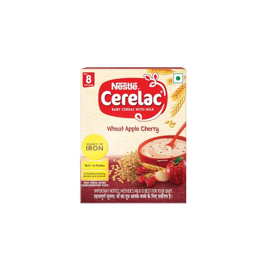 NESTLE CERELAC BABY CEREAL WITH MILK , WHEAT APPLE CHERRY ,STAGE 2