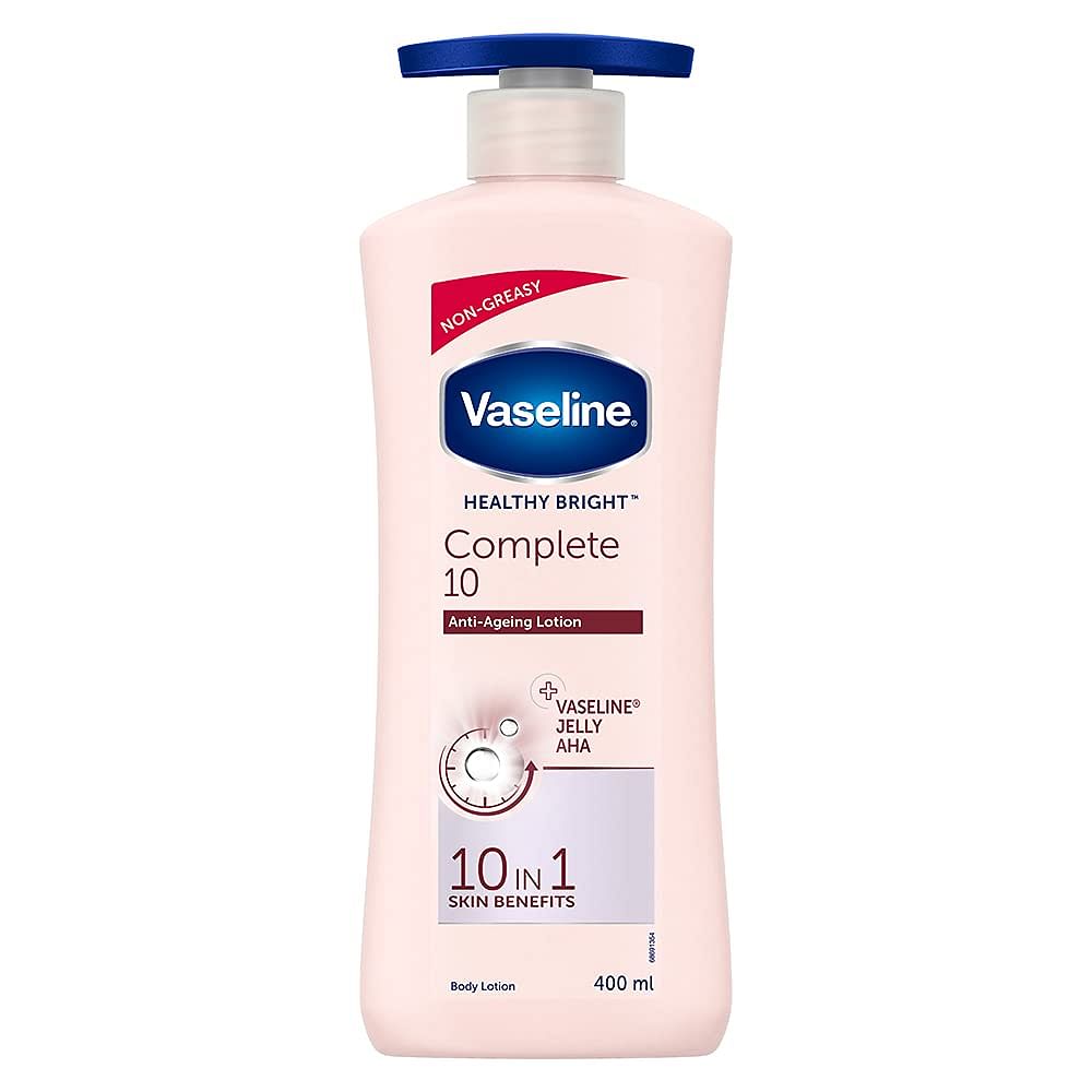 VASELINE HEALTHY BRIGHT 10 IN 1 SKIN BENEFIT COMPLETE 10 ANTI - AGEING LOTION BODY LOTION 400ML