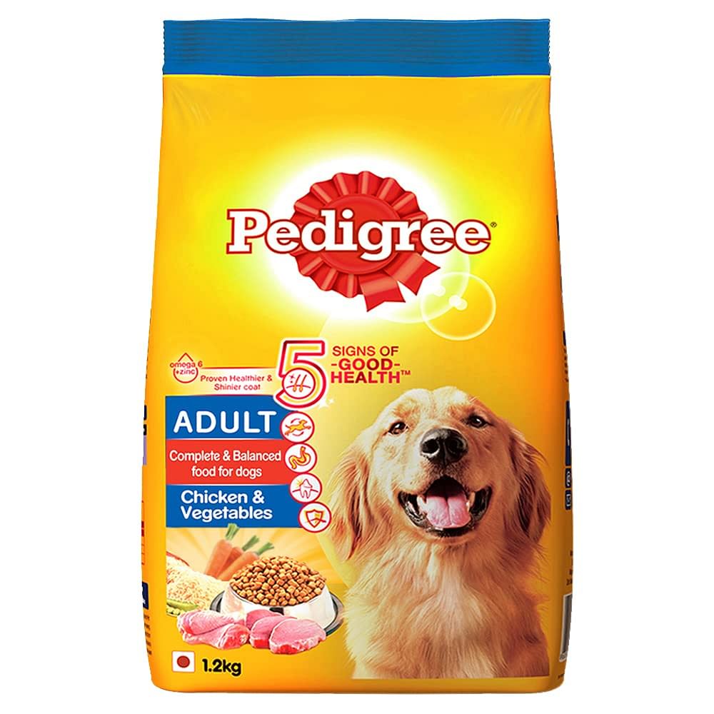 PEDIGREE ADULT CHICKEN, VEGETABLE 1.2 KG DRY ADULT DOG FOOD