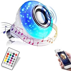 LED MUSIC LIGHT BULB WITH BLUETOOTH SPEAKER RGB SELF CHANGING COLOR LAMP BUILT-IN AUDIO SPEAKER FOR HOME, BEDROOM, LIVING ROOM, PARTY DECORATION