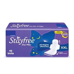 STAYFREE DRY-MAX ALL NIGHT ULTRA-DRY PADS XXL 42 PEC