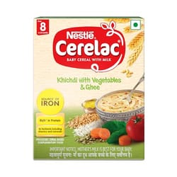 NESTLE CERELAC BABY CEREAL WITH MILK , KHICHDI WITH VEGETABLES & GHEE, STAGE 2