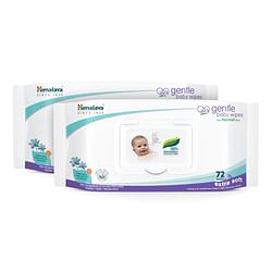 HIMALAYA GENTLE BABY WIPES 72 PCS (PACK OF 2)