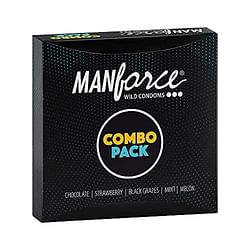 MANFORCE COMBO PACK CHOCOLATE STRAWBERRY COFFEE BLACK GRAPES MELON CONDOM (20 PCS)